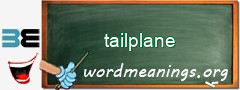 WordMeaning blackboard for tailplane